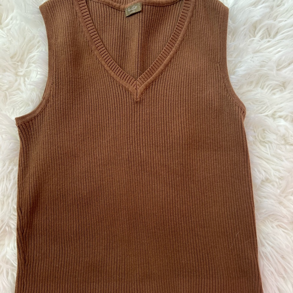 Brandy Melville brown sweater vest, one size